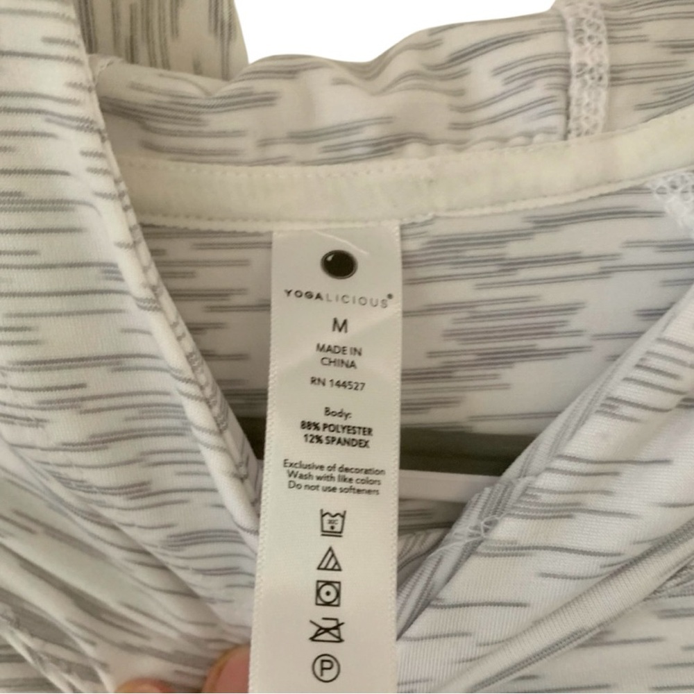 Yogalicious Girls Yogalicious Hoodie Color Gray/White Size S - Picture 7 of 8